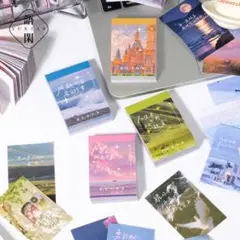 【108】4種 コラージュ 豆本 ブック シール ステッカー まとめ売り