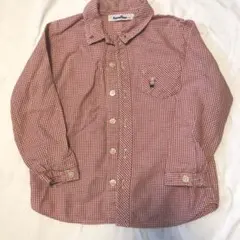 ファミリア 赤チェックシャツ 110