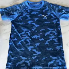 PUMA 半袖Tシャツ 160cm ブルー カモフラ柄のサムネイル