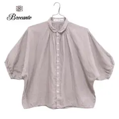 【美品】Brocante ブロカント リネンキャンバス グランシャツ　日本製