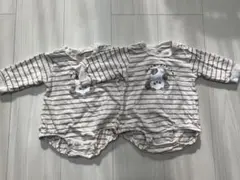 双子 バースデイ パンダ ロンパース 70