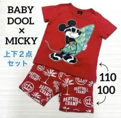 ［　BABY DOOL × Disney　］　赤　Ｔシャツ　ハーフパンツ　セットのサムネイル