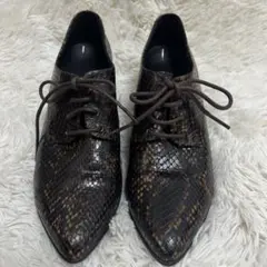 ecco パイソン柄　レースアップ　シューズ　35のサムネイル