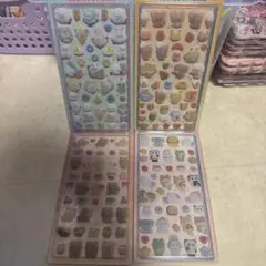 フロックシール 4シートセット 動物キャラクター