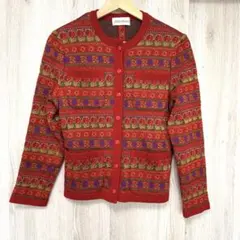 イヴサンローラン YSLロゴ ゴールドボタン 紫ピンク カーディガン 秋 イヴサンローラン YSLロゴ ゴールドボタン 紫ピンク カーディガン 秋