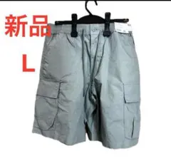 新品 UNIQLO C ユニクロ ワイドフィットカーゴショーツ グリーン　L