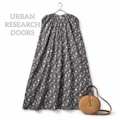 1910◆極美品✨アーバンリサーチドアーズ コットンプリントギャザーワンピース