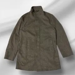 Calvin Klein スタンドカラーコート グレー アンゴラ ビジネス