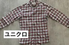 美品　UNIQLO ユニクロ　長袖　フランネル　チェックシャツ　S