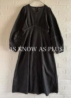 AS KNOW AS PLUS｜アズノゥアズプラス｜デニム フレア ワンピース