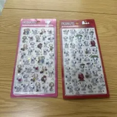 PEANUTS キャラクター　3Dシール 2パックセット
