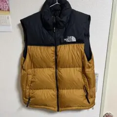 THE NORTH FACE ダウンベスト 黒/オレンジ