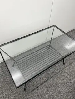 【送料無料】コーヒー ローテーブル ガラストップ　ミッドセンチュリー