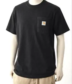 CarharttポケットT黒 XLフェードルーズビッグシルエット人気定番即完売