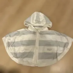 GELATO PIQUE フード付きストライプポンチョ 80-90