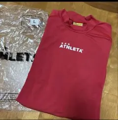 本日ATHLETA 赤 長袖シャツ Lサイズ　②