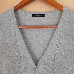 COMME CA ISM 七分袖カーディガン グレー Mサイズのサムネイル