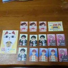 ダンダダン　みろくの里コラボ　シール1３枚とゲーム割引券、スタンプカード