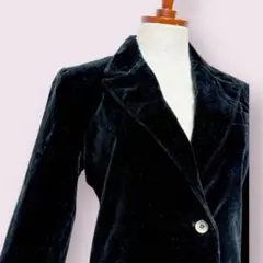 vintageヴィンテージテーラードジャケットベロアブラックレトロUSA海外古着