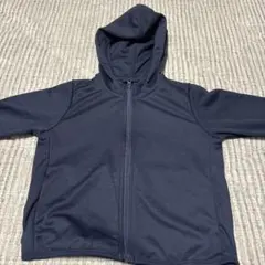 100ネイビーのユニクロ キッズ ドライEX フルジップパーカ　美品