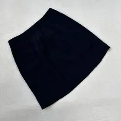 《 ザラ ベーシック 》 XS ミニスカート 100％ポリエステル ネイビー