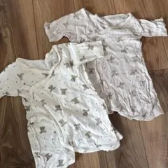 クマ柄肌着 50-60cm 2枚セット