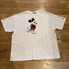 Champion BEAMSミッキー Tシャツ ホワイト L