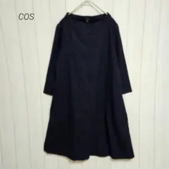 COS エイチアンドエム モックネック ウール膝丈 Aライン ワンピースのサムネイル