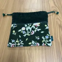 MINTON 巾着ポーチ 花柄のサムネイル