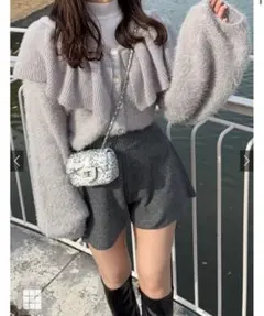 【新品未使用タグ付き】ニットショートパンツ[an1295]