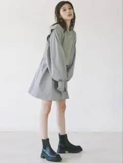 【MURUA】Vネックベストレイヤードミニワンピース FREE