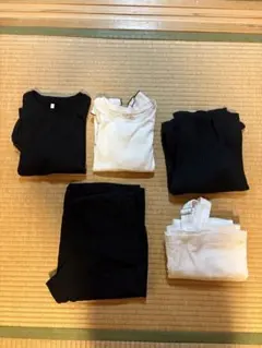 キッズ服まとめ売り　Tシャツ　ズボン　黒　白