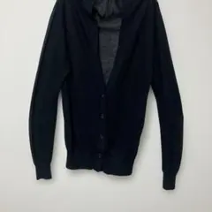 ユニクロ黒長袖カーディガンL 薄地