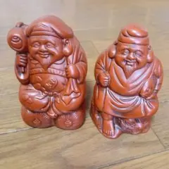 恵比寿さま 大黒天さま 置物 2体セットのサムネイル