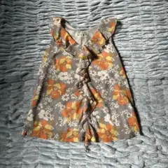 MICHEL KLEIN 花柄フリルノースリーブトップス