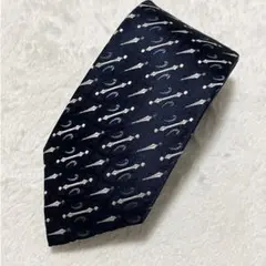 美品 Christian Dior ネクタイ ネイビー 総柄 CRAVATESのサムネイル