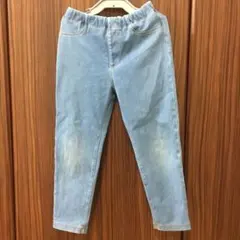 110サイズ デニム風パンツ 後ろポケット付き