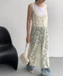 FRIFUL SHEIN シーイン　レースキャミワンピース　　白系　フリーサイズ