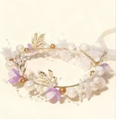 キッズ　ヘッドドレス　ヘアアクセサリー　結婚式発表会　子供　花
