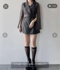 NOMAE シアースリーブテーラードワンピース