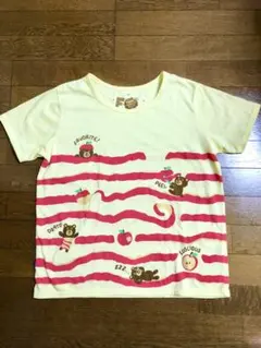 rough クマさんとりんご　半袖Tシャツのサムネイル