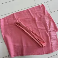 ■T3643■美品■正絹■紅梅色　縮緬帯揚げ　組紐帯締め　セット■