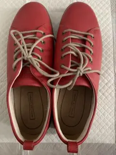 アキレスソルボ スニーカー レザー 赤 24cm