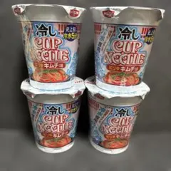 日清 冷しカップヌードル ピリ辛キムチ味 4個セットのサムネイル