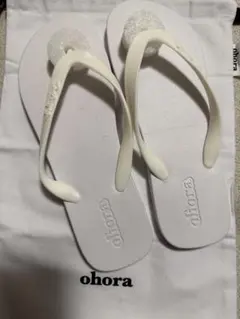 ohora ホワイト フラットサンダルのサムネイル
