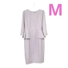 La-gemmeラジエム ワンピース ペプラム 七分袖 セレモニー　パープル　紫