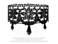 AlchemyGothic P349 ARACNATHEA LACECHOKER