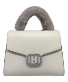 【限定値下げ中】ワンハンドル2wayフェイクファーバッグ ホワイト アイボリー