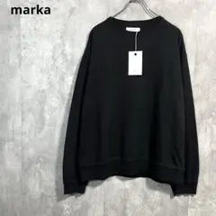 markaスウェット2024SSオーガニックコットンインレイ加工製品染めブラック