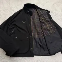 24年製極美品　バブアー　スペイ　ハンティングジャケット　ノンワックス　短丈　黒のサムネイル